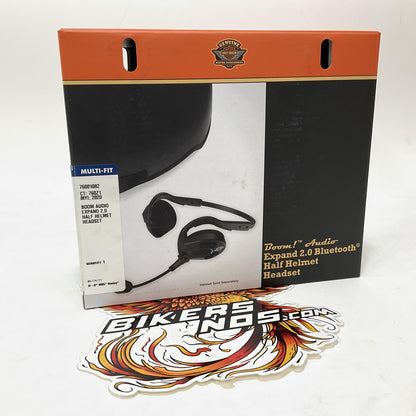 NEW Genuine Harley Boom Audio Bluetooth Expanded 2 Half Helmet Headset 76001082