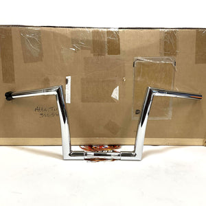 Todd's Cycles 10"  1.25" W 1" clamp APE hanger Chrome Harley Handlebar 0601-2716