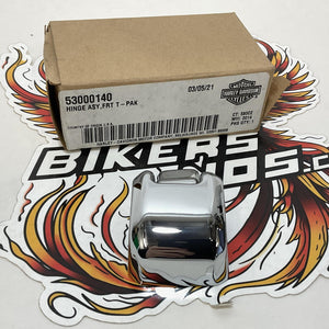 New Genuine Harley-Davidson 2014 up Chrome Tour Pak Hinge 53000140