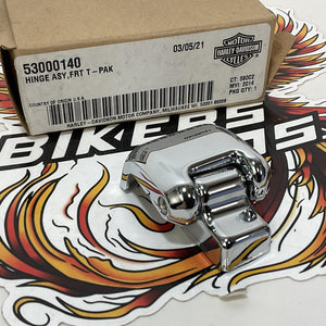 New Genuine Harley-Davidson 2014 up Chrome Tour Pak Hinge 53000140