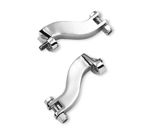 New Genuine Harley Touring Chrome Passenger Footpeg Mounting Brackets 50198-97C