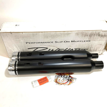 Rinehart MotoPro 45 Black 4.5" Slip-On Mufflers Harley Touring 2017-23 500-0111C