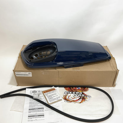 New Harley 2014 Up Left Saddlebag Speaker Lid Billiard Blue 90200827EKP