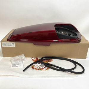 New Harley 2014 Up Right Saddlebag Speaker Lid Velocity Red Sunglo 90200826DZT