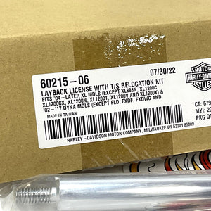 Harley Dyna Sportster Layback License Plate and Turn Signal Relocation 60215-06