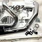 NEW Rinehart Chrome Slimline Duals Header 2017-2024 Harley Touring 100-0452