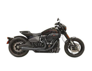 Bassani Xhaust 2018 Up Softail 2-into-1 Road Rage Exhaust System Black 1S94RB