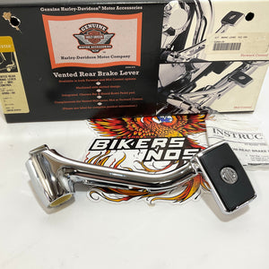 NOS Genuine Harley 2004-2013 Sportster Chrome Vented Rear Brake Lever 42993-04