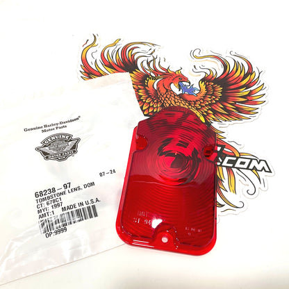 NEW Genuine Harley 1997 - 2017 Softail Tombstone Taillight Lens 68238-97