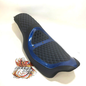 Mint Mustang Revere Runner Vent Flake Blue Seat 2008-2023 Harley Touring 74113MB