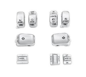 NEW Genuine Harley 1996-2013 Touring Chrome Switch Cap Kit 71816-09