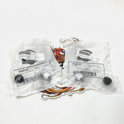 NOS Genuine Harley Davidson Set Of 2 Chrome Caliper Bolt Covers 43227-03