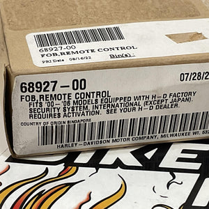 New Genuine Harley 1997-2006 Remote Security One Button FOB HDI ONLY 68927-00
