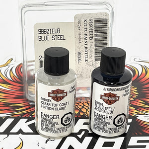 NEW Genuine Harley Touch Up Paint Blue Steel & Clear 98600EUB