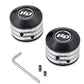 NEW Genuine Harley 2008up Defiance Front Axle Nut Covers Black Cut 43000064