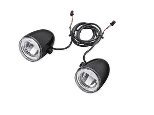 NEW Genuine Harley Touring Gloss Black Daymaker Reflector LED Fog Lamps 68000092