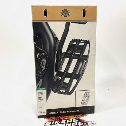 NEW Genuine Harley 2009-2024 Touring Black 80GRIT Rider Footboards 50501604