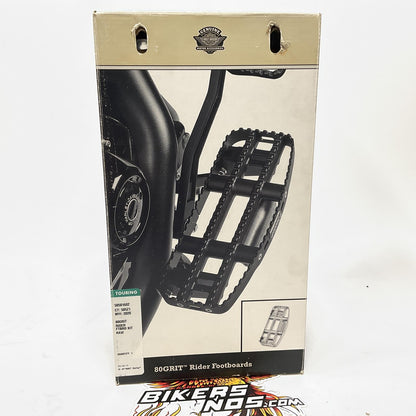 NEW Genuine Harley 2000up Touring RAW Silver 80GRIT Rider Footboards 50501602