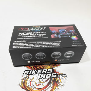 Custom Dynamics Harley ProGLOW 4-1/2" Passing Lamps Color Changing Halos PG-45-C