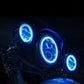 Custom Dynamics Harley ProGLOW 4-1/2" Passing Lamps Color Changing Halos PG-45-C