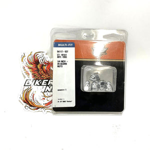 NEW Genuine Harley 5 pc Chrome Acorn Nuts 1/4-20 94117-93T
