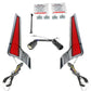 Custom Dynamics Harley Fascia LED Light Panels Chrome/Red CD-FASCIA-BCMRC
