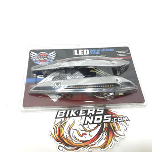 Custom Dynamics Chrome LED 2014-2023 Road Glide Windshield Trim CD-RG-SWT-AW2-C