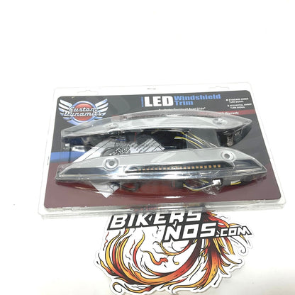 Custom Dynamics Chrome LED 2014-2023 Road Glide Windshield Trim CD-RG-SWT-AW2-C