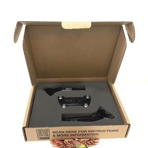 Thrashin Supply Harley 6.5" Pull Back OG 1" Handlebar Risers Black TSC-6525-1