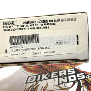Harley 1996-2017 Softail Road King Auxiliary Lamp Wire Harness Kit 69200442