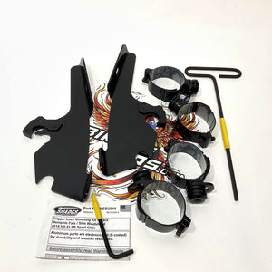 Memphis Shades Black Harley Sport Glide Windshield Trigger-Lock Mount MEB2046