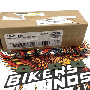 New Genuine Harley 1994-2013 Road King Fender Nameplate Badge 14422-94A