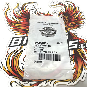 NEW Genuine Harley 2014 up Road King Nacelle edge trim Black Pair 67700105
