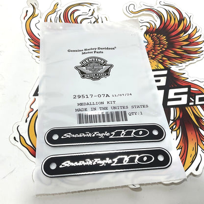NEW Genuine Harley 110 Screamin Eagle Cylinder Head Badge Medallions 29517-07A
