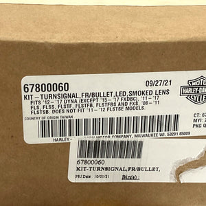 NOS Genuine Harley 2011-2017 Dyna Softail LED Bullet Turn Signal Kit 67800060