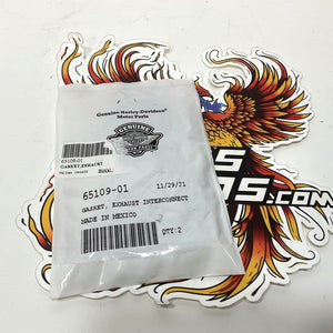 NOS Genuine Harley 2002-2008 V-Rod 2pc Exhaust Gasket 65109-01
