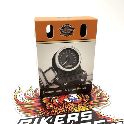 New Genuine Harley Chrome Instrument Gauge Bezel 4" Speedo Tach 74541-00