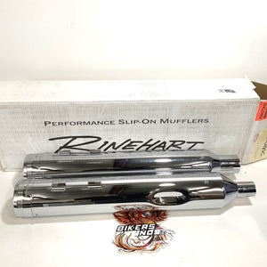 Rinehart DBX45 4.5? Chrome Mufflers Exhaust 2017Up Harley Touring 500-0185C