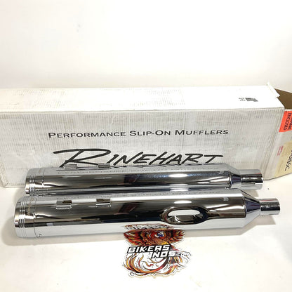 Rinehart DBX45 4.5? Chrome Mufflers Exhaust 2017Up Harley Touring 500-0185C