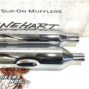 Rinehart DBX45 4.5? Chrome Mufflers Exhaust 2017Up Harley Touring 500-0185C