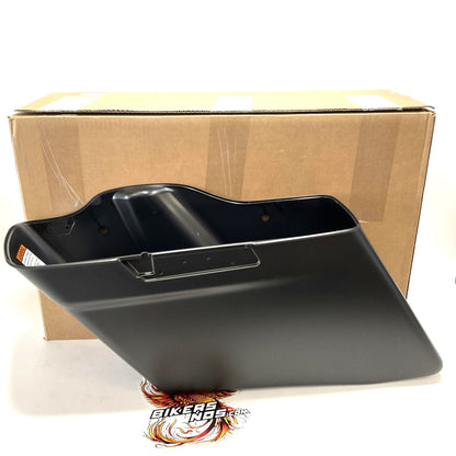 NEW Genuine Harley 2014 up Left CVO Extended Saddlebag River Rock Grey Denim 90201609ENV