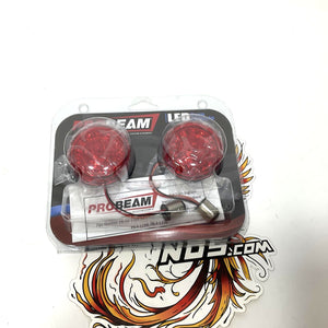 Custom Dynamics 2007+ Harley Rear Turn Signal Insert 1157 Bases Red PB-RR-1157