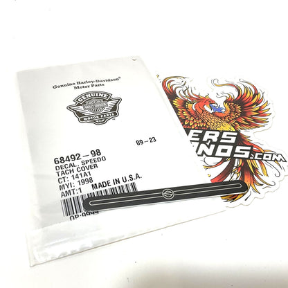 NEW Genuine Harley Road Glide Speedometer Tachometer 3.5" Decal Insert 68492-98