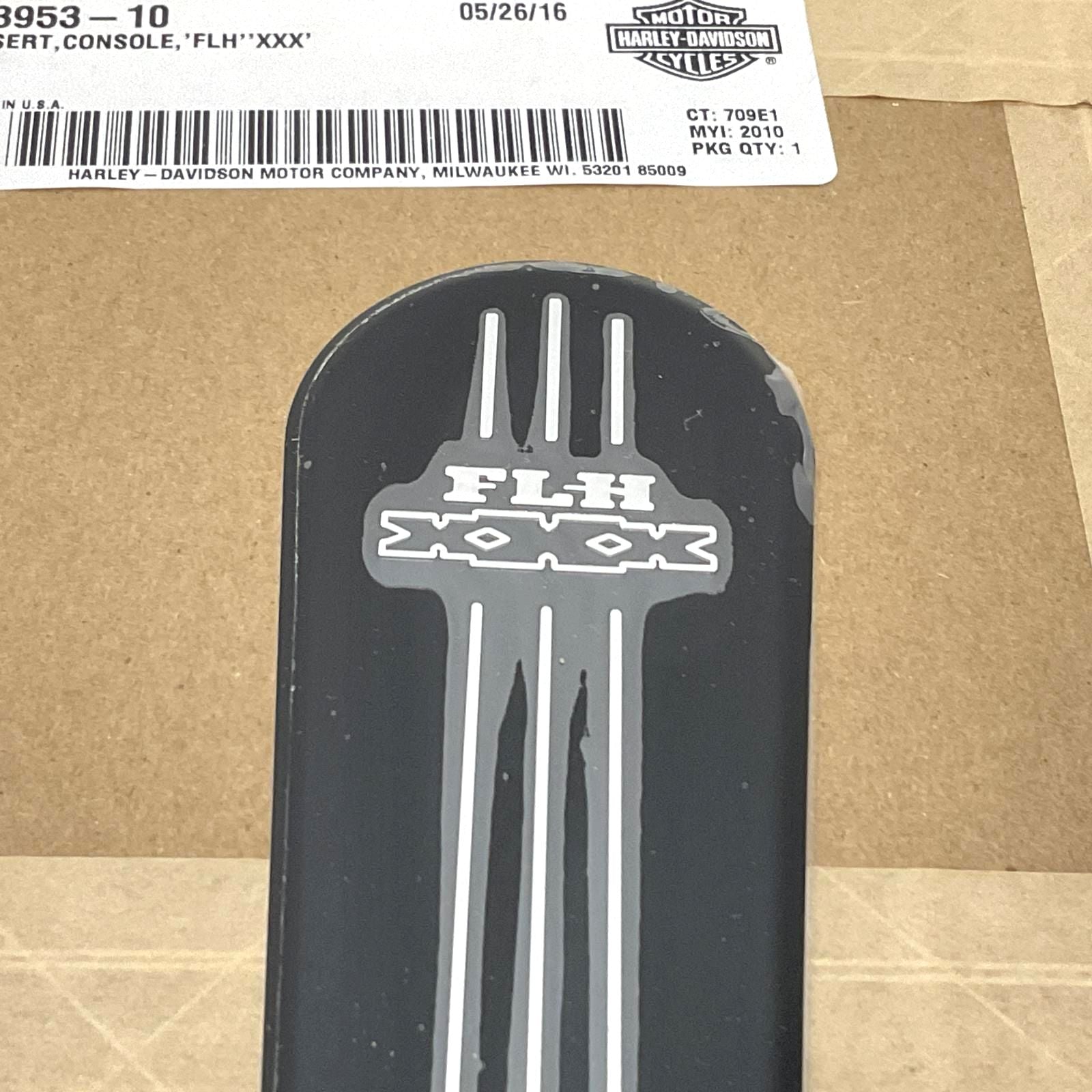 NEW Genuine Harley 2009-2023 FLHXXX Black Console Insert Medallion 839