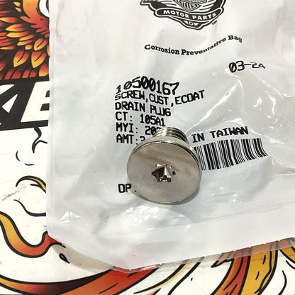 NEW Genuine Harley 2020 & Up Softail Sportster S Pan Am Fuel Drain Plug 10500167