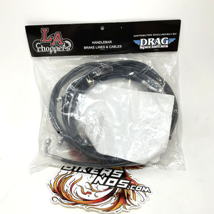 La Choppers 12-14" Ape Black Brake Line 2014-2020 Harley Touring LA-8052B13B