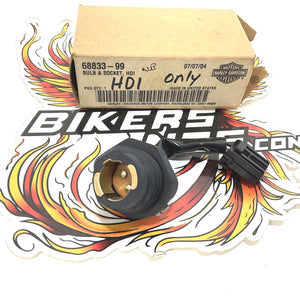 NOS Genuine Harley HDI Tail Light Bulb Socket 68833-99