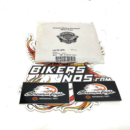 NOS Genuine Harley 2pc Vintage Screamin Eagle Decals Stickers 14176-87A