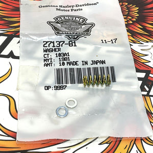 NOS Genuine Harley 1981-1990 Touring Carburetor Spring And Washers 27137-81
