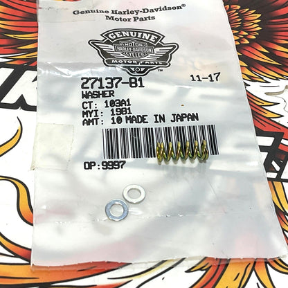 NOS Genuine Harley 1981-1990 Touring Carburetor Spring And Washers 27137-81